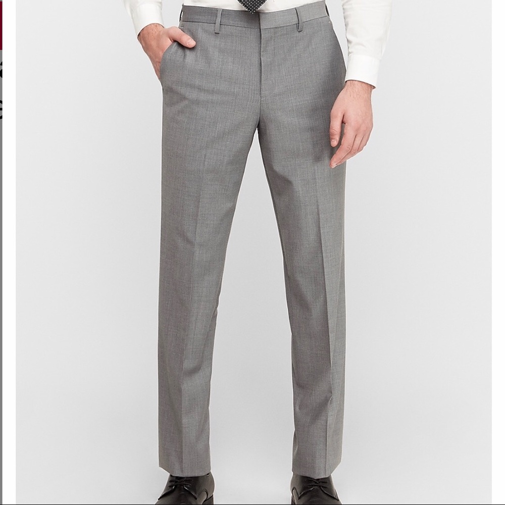 NWT Express Wool Blend Performance Dress Pant Gray